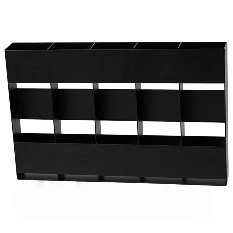 YH016-1 5 Slots Metal Straw Dispenser Organizer Rack Space Saving Kitchen Storage Shelf (With 12 Soft Magnetic Sheet)