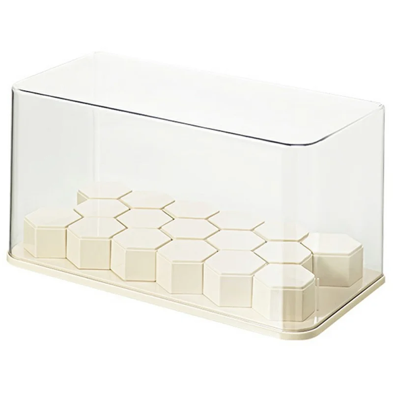 Support de présentation en plastique taille M pour figurines miniatures Pop Mart avec couvercle transparent anti-poussière