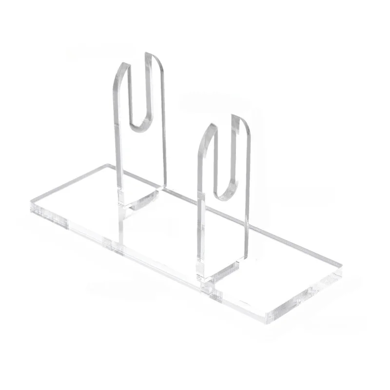 Suporte de Exibição Dobrável de Acrílico para Leques, Organizador Montável, Rack de Armazenamento Transparente