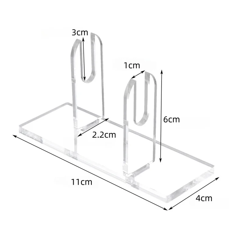 Suporte de Exibição Dobrável de Acrílico para Leques, Organizador Montável, Rack de Armazenamento Transparente