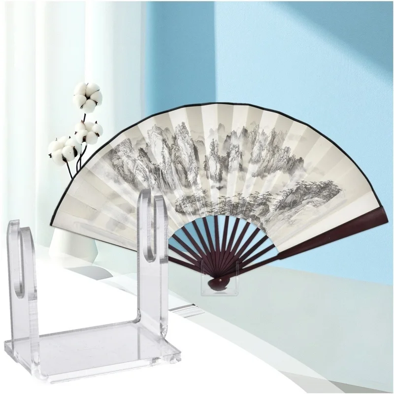 Suporte de Exibição em Acrílico para Ventiladores Dobráveis - Organizador, Rack, Suporte e Vitrine de Armazenamento