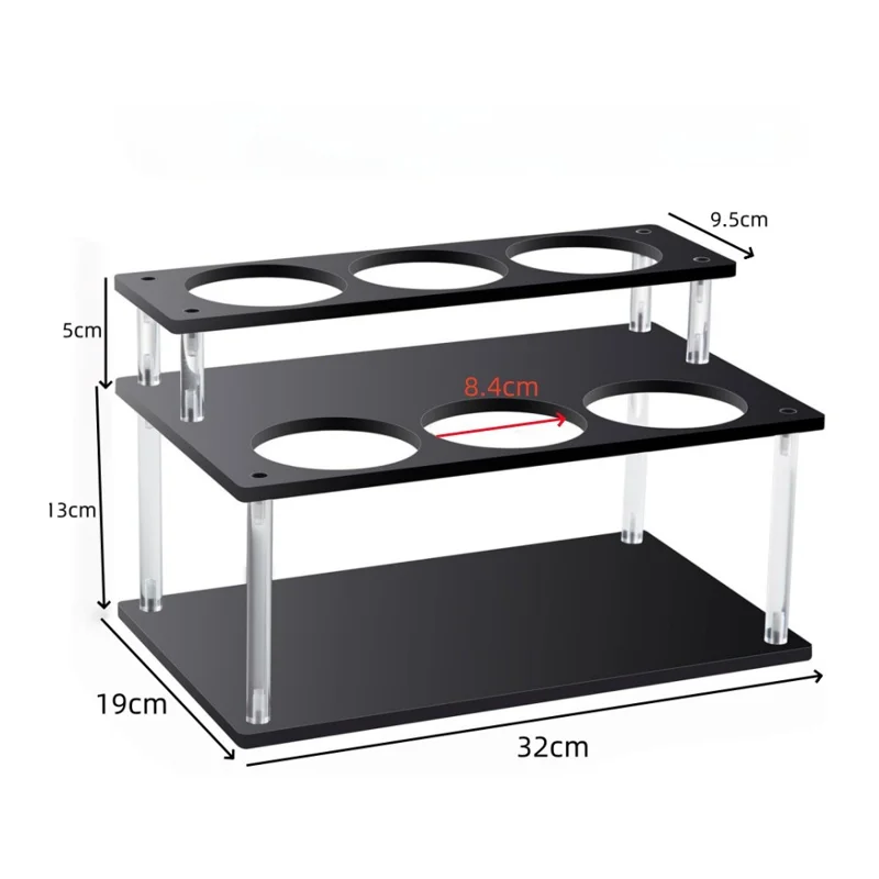 YX164 Organisateur de Bouteilles de Sirop à 2 Niveaux en Acrylique Range-Épices et Range-Vin pour Comptoir de Cuisine