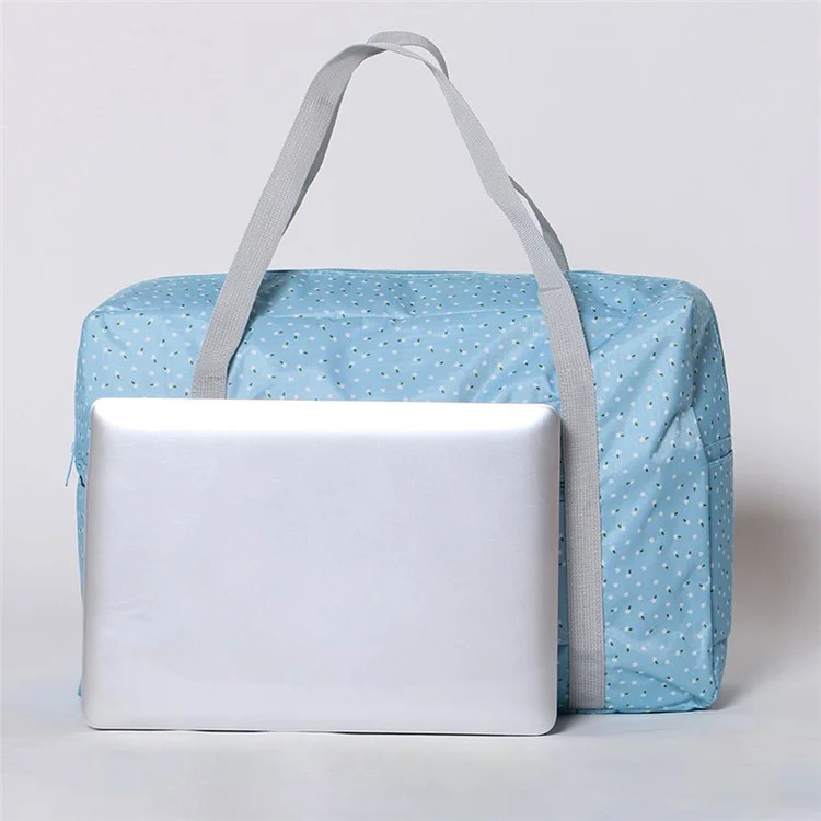 Große Fahrtbeutel Nylon Wasserdichte Weekender Bag Aufbewahrungstasche Handtasche - Pinke Blume