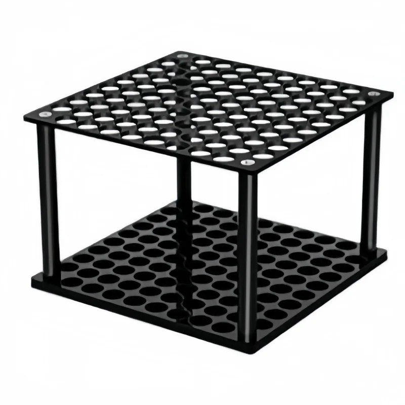 YX163 Support de rangement en acrylique pour 96 pinceaux de peinture, support organisateur pour crayons et pinceaux de calligraphie - Noir