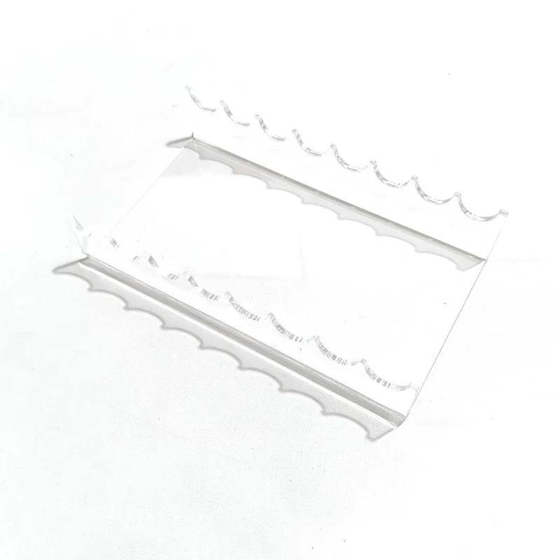 Support de rangement YX159-2 2 pièces en acrylique transparent pour pinceaux de maquillage - Organisateur de bureau pour pinceaux simples et doubles