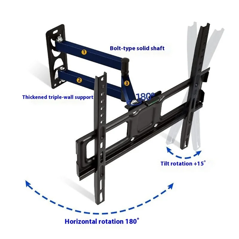 ZX-103 Schwenkbare Wandhalterung für 26-55 Zoll TV mit ausziehbarem Arm, Neigbar, Max VESA 400 x 400mm