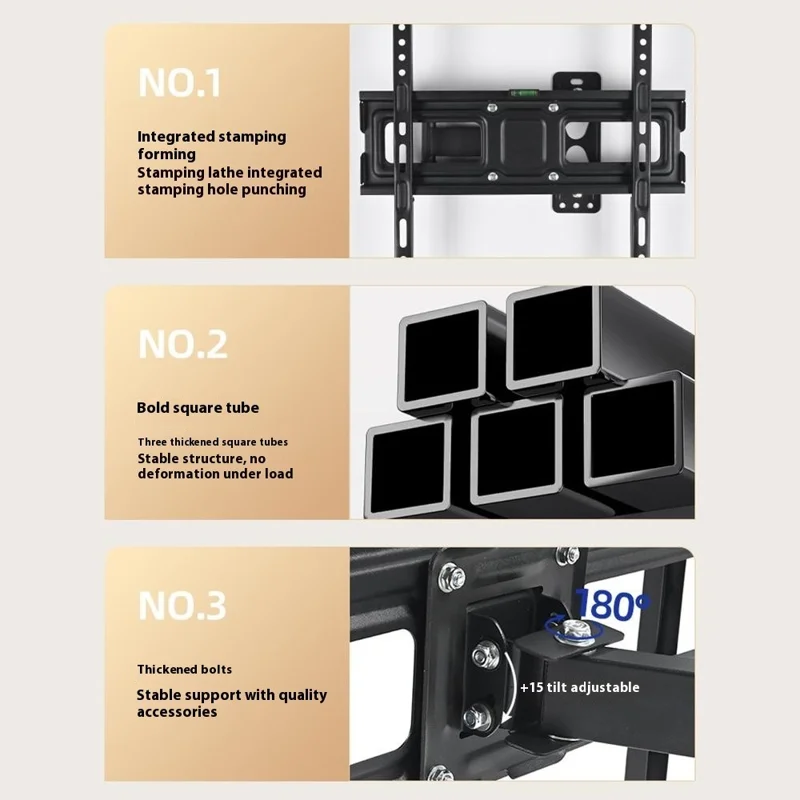 ZX-103 Schwenkbare Wandhalterung für 26-55 Zoll TV mit ausziehbarem Arm, Neigbar, Max VESA 400 x 400mm