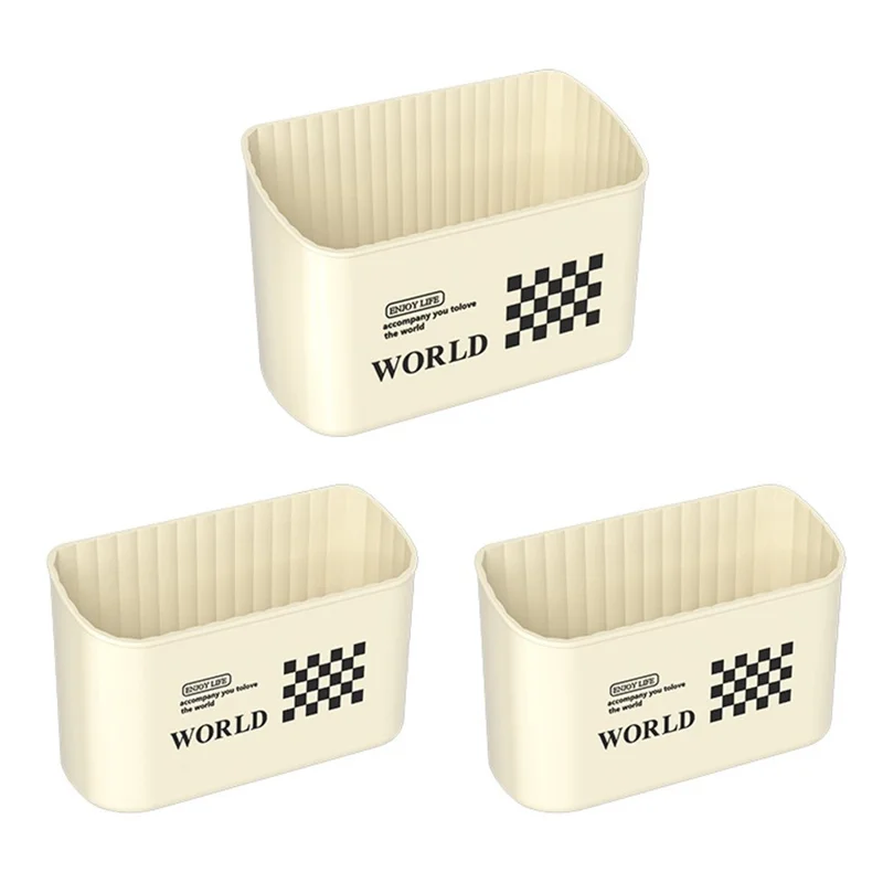 3-teiliges Set Magnetischer Kühlschrank-Aufbewahrungsbox Ohne Bohren Kunststoff Küchen-Organizer Container, L+M+M