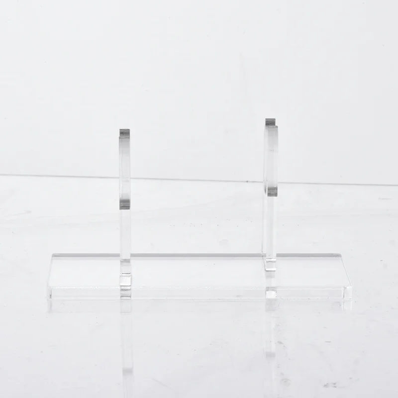 168-2 2Pcs Folding Fan Transparent Acrylic Display Stand Desktop Holder Storage Rack