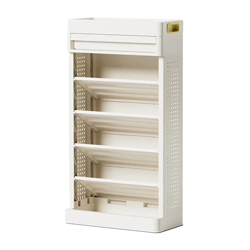 Scaffale Libreria a 5 Ripiani Multiuso con Cassetto - Organizzatore da Scrivania in PP