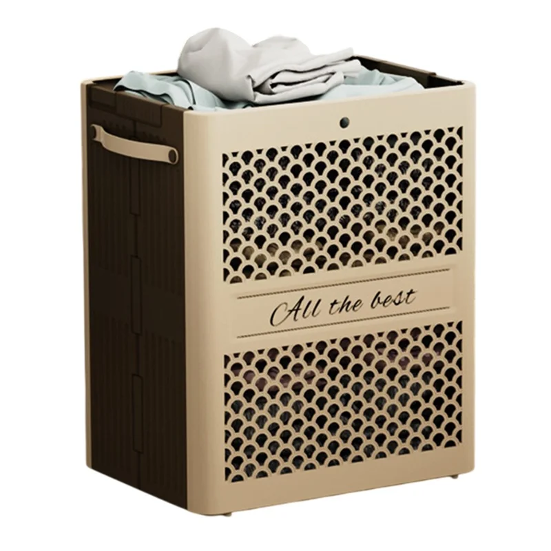 Panier à linge pliable de 38 x 28 x 45 cm, corbeille à linge sale pour la maison, sans roulettes
