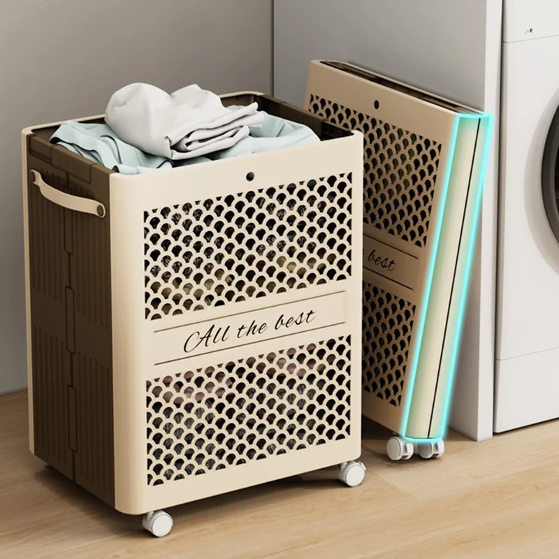 Panier à linge pliable de 38 x 28 x 45 cm, corbeille à linge sale pour la maison, sans roulettes