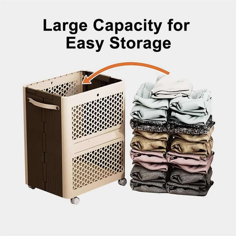 Panier à linge pliable de 38 x 28 x 45 cm, corbeille à linge sale pour la maison, sans roulettes