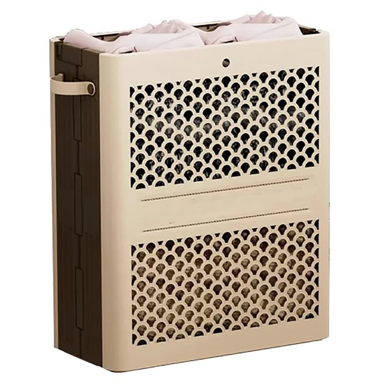 Складная корзина для белья 38 x 19 x 45 см для дома и ванной комнаты, для хранения грязной одежды, без колес