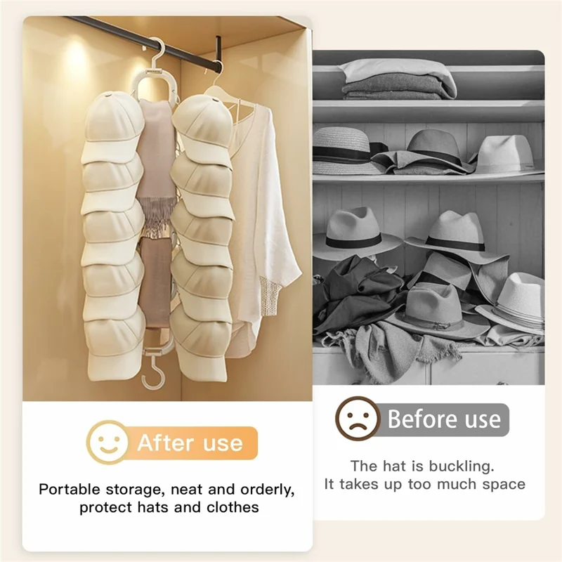 6 Rings Multipurpose Plastic Hanger Rack for Clothes Hats Space Saving Closet Organization - Light Purple+Yellow