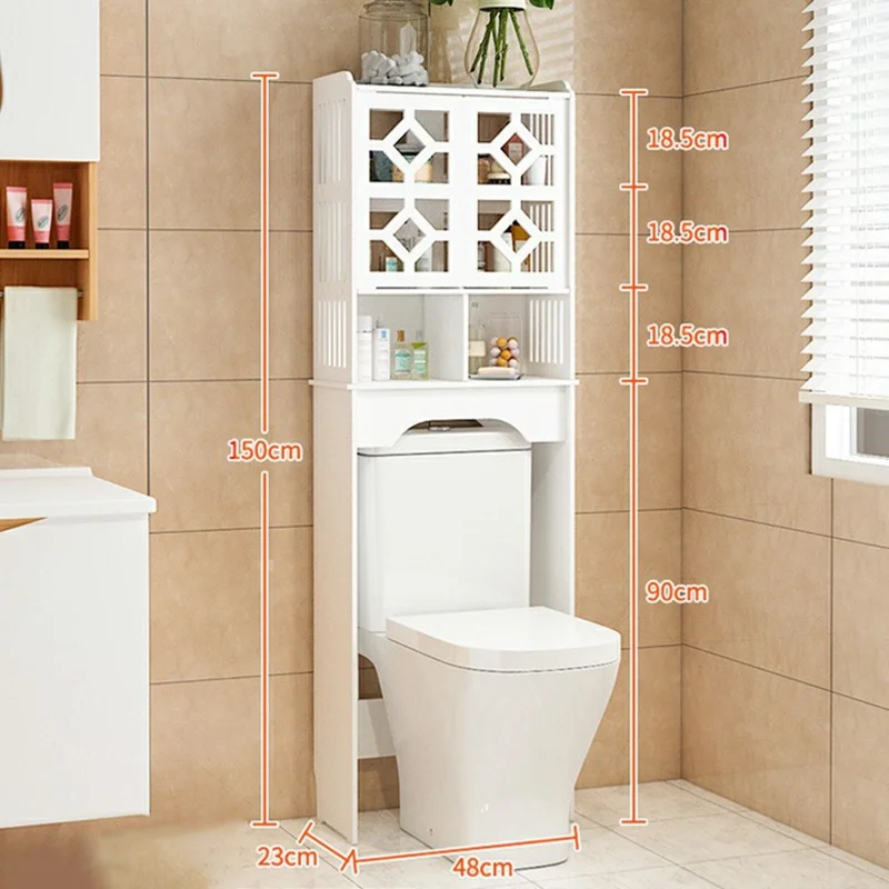 ZW0074DM-A09 Prateleira de Armazenamento sobre Vaso Sanitário para Artigos de Higiene e Produtos de Limpeza