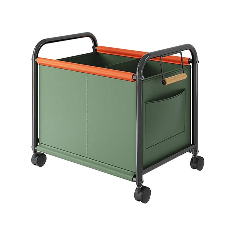 Size M Bedroom Living Room Oxford Cloth Storage Cart Toy Organizer Large Capacity Sorting Basket - Green