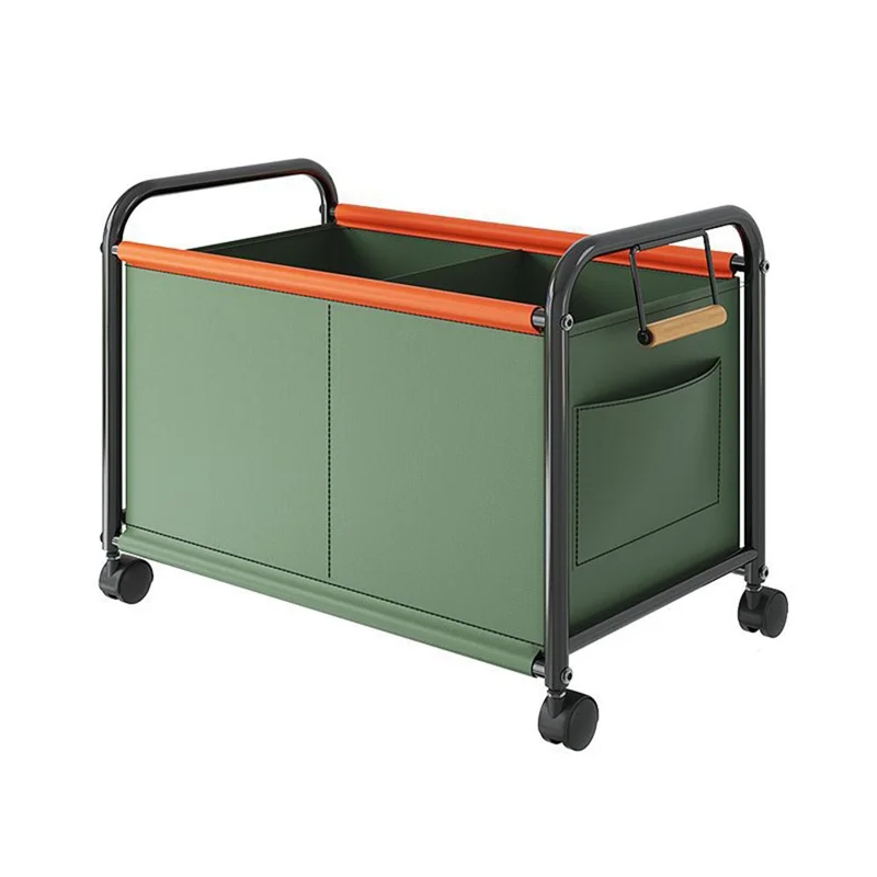 Size L Bedroom Living Room Oxford Cloth Storage Cart Toy Organizer Large Capacity Sorting Basket - Green
