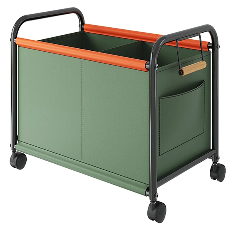 Size XL Bedroom Living Room Oxford Cloth Storage Cart Toy Organizer Large Capacity Sorting Basket - Green
