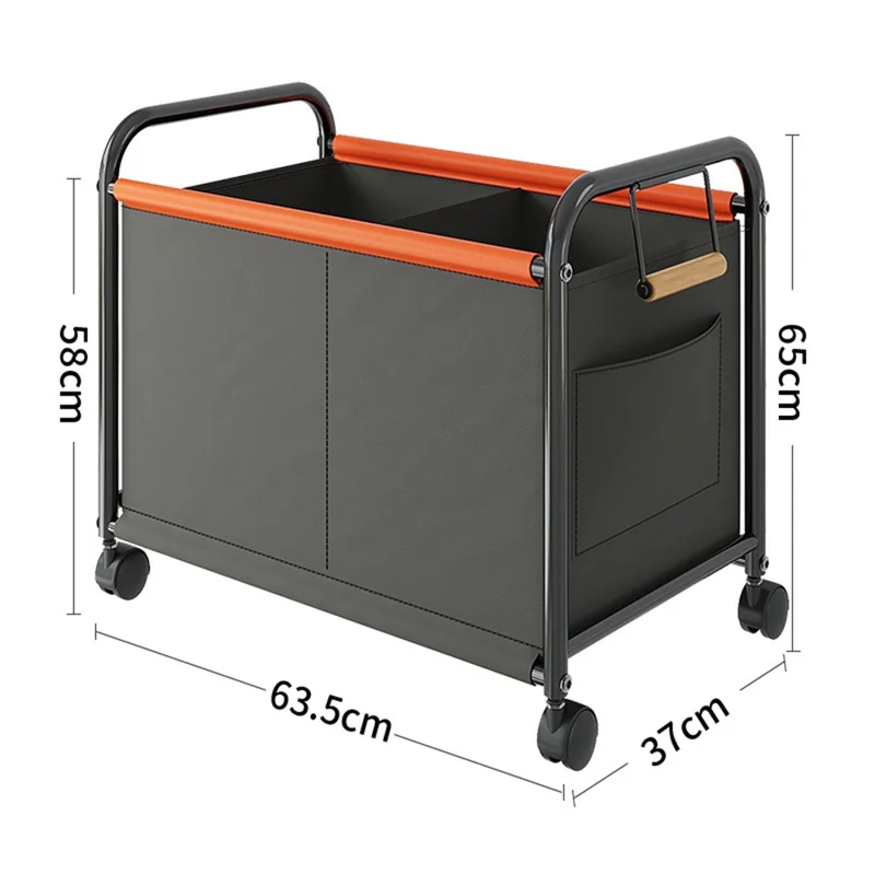 Size XL Bedroom Living Room Oxford Cloth Storage Cart Toy Organizer Large Capacity Sorting Basket - Grey