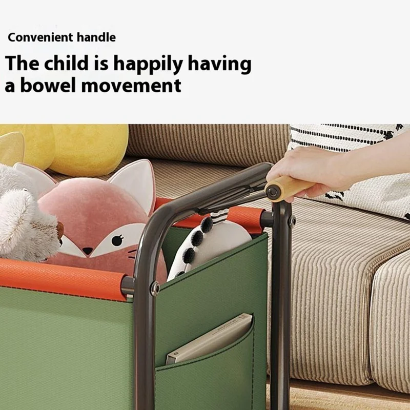 Size XL Bedroom Living Room Oxford Cloth Storage Cart Toy Organizer Large Capacity Sorting Basket - Grey