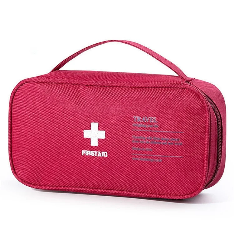 WEEKEIGHT TB-0647 Large Size Oxford Cloth Medicine Storage Bag Portable Travel Medical First Aid Bag - Red