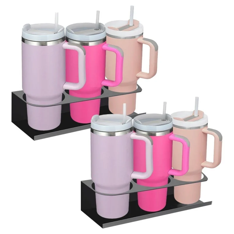 YH020-2 2-teiliger Wandhalter zur Platzersparnis für Stanley Becher - 3-fach Flaschenhalter Aufbewahrungsregal