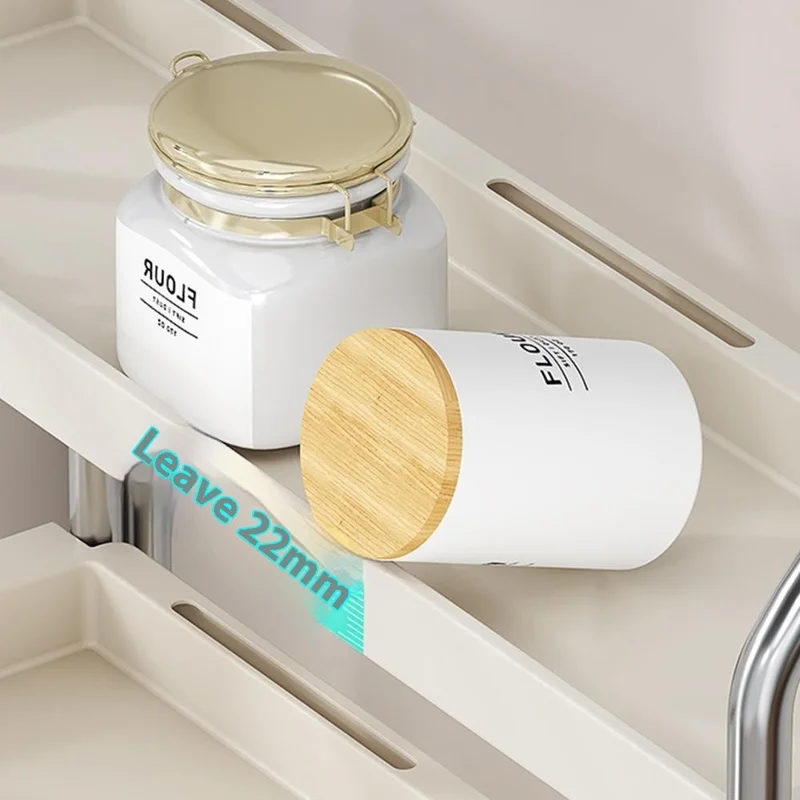Organizador de Encimera de Cocina de 2 Niveles de 40 cm de Ancho, Especiero, Soporte para Utensilios, Soporte para Cuchillos, Estantería de Almacenamiento Multifunción
