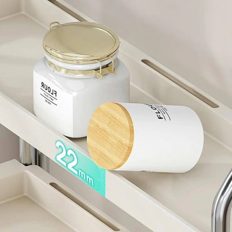 Organizer de plan de travail de cuisine 3 niveaux Largeur 40 cm Porte-épices Porte-ustensiles Support à couteaux Étagère de rangement multifonctions