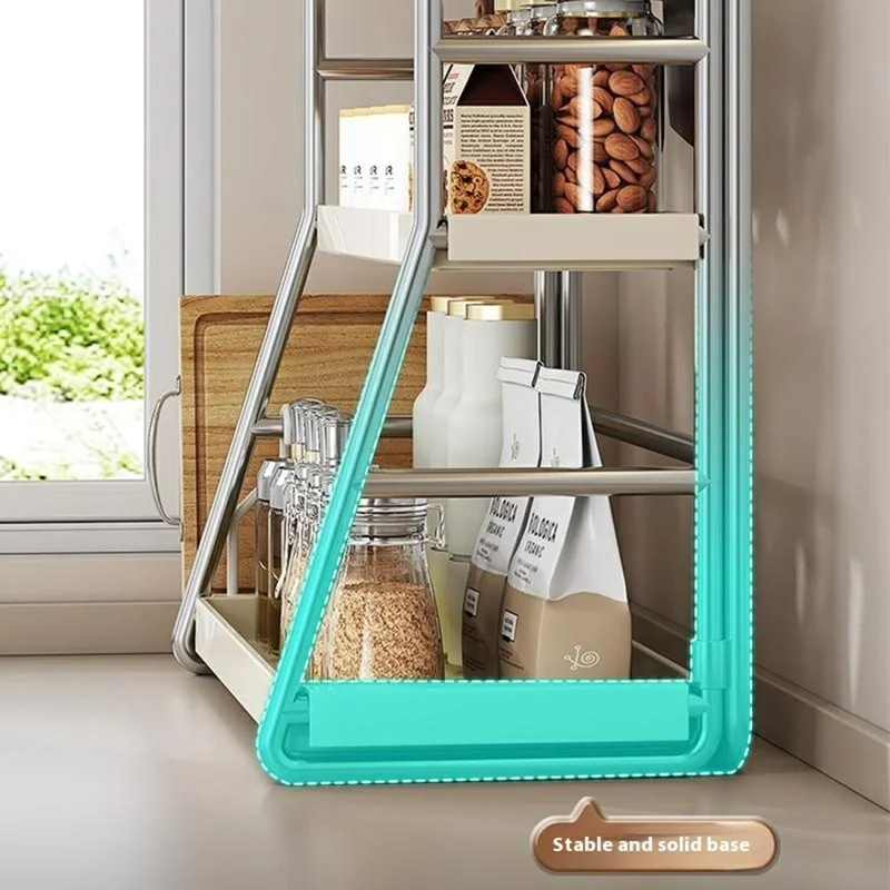Kitchen Countertop Organizer with Chopstick Holder 3-Tier 30cm Width Spice Rack Utensil Holder Knife Stand Storage Shelf