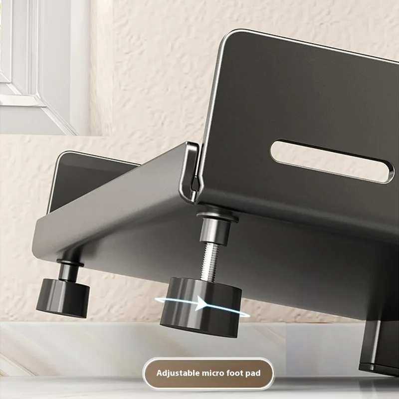 Organizador de Especias para Cocina de 2 Niveles, 40 cm de Ancho, Estantería de Almacenamiento de Encimera, Soporte para Utensilios y Cuchillos - Gris