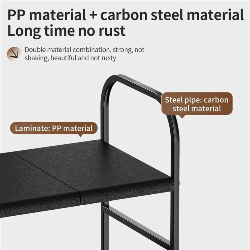 Organizador Telescópico para Armário de Pia de 53-88cm, Rack de Armazenamento de Cozinha em Aço Carbono, Camada Dupla / 8 Prateleiras - Branco