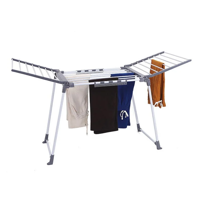 Support de Séchage Pliable pour Vêtements - Support Multifonctionnel Gain de Place pour Linge, Intérieur et Extérieur, Porte-Serviettes - Noir