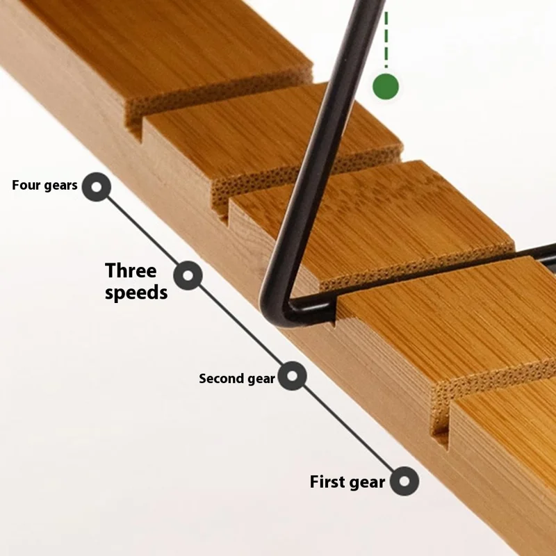Table portable en bambou de 64 cm, hauteur ajustable et pliable, pour lecture, écriture et travail, Taille M - Couleur bambou