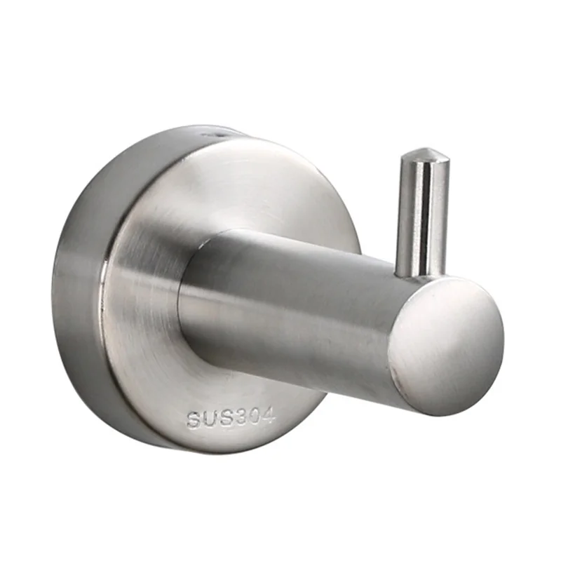 Style A 304 Stainless Steel Rust Resistant Robe Hook for Bathroom Hotel Wall Mounted Hanger - Brushed