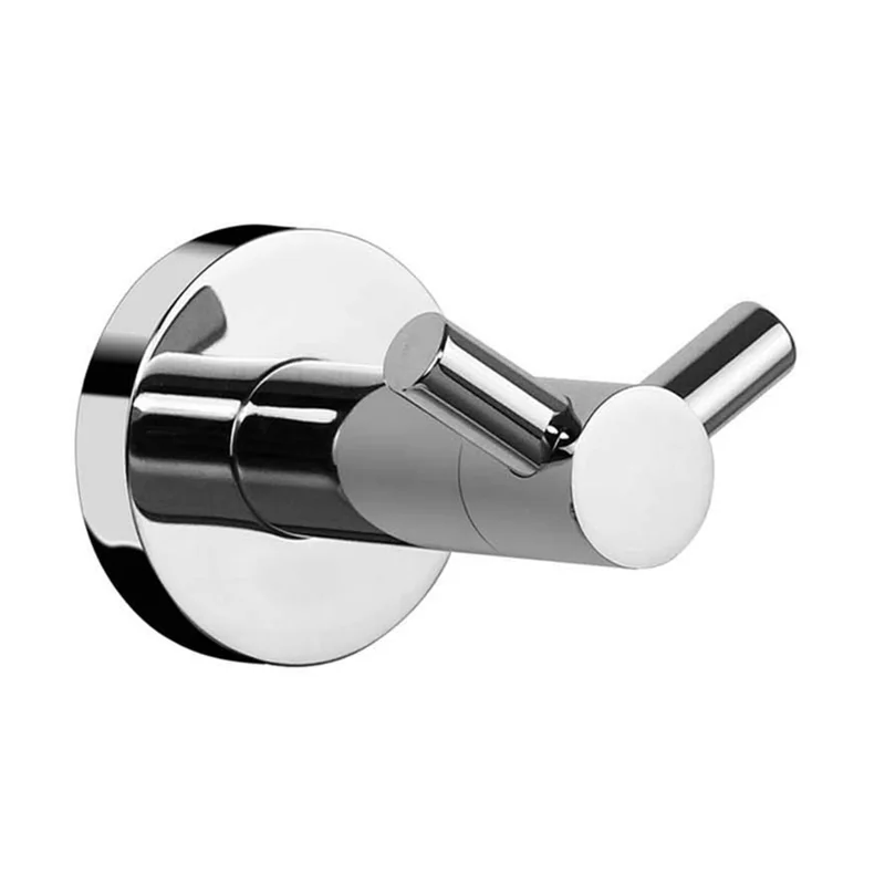 Style B Double Hook Robe Hanger 304 Stainless Steel Rust Resistant Wall Mounted Hanger for Bathroom Hotel - Bright