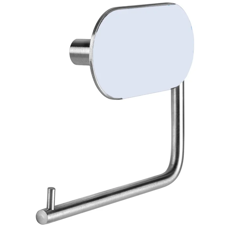 Soporte de papel higiénico de acero inoxidable sin perforación Dispensador de rollo de papel montado en la pared para baño / cocina