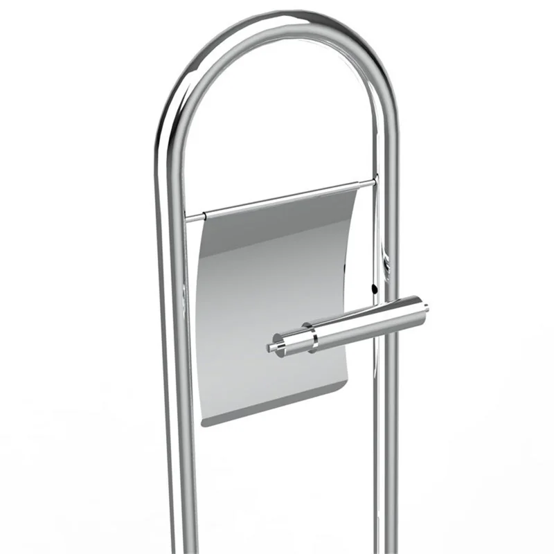 Portarotolo da bagno in acciaio inox 2 in 1 salvaspazio con porta scopino