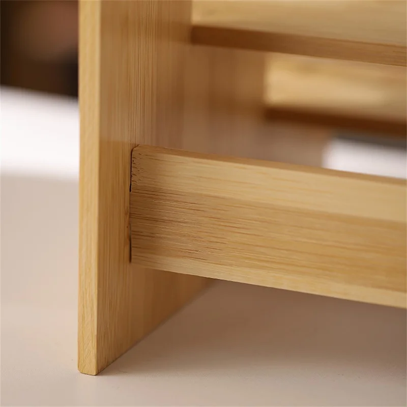 Bamboo 3-Tier Spice Rack Organizer Kitchen Detachable Condiments Storage Shelf