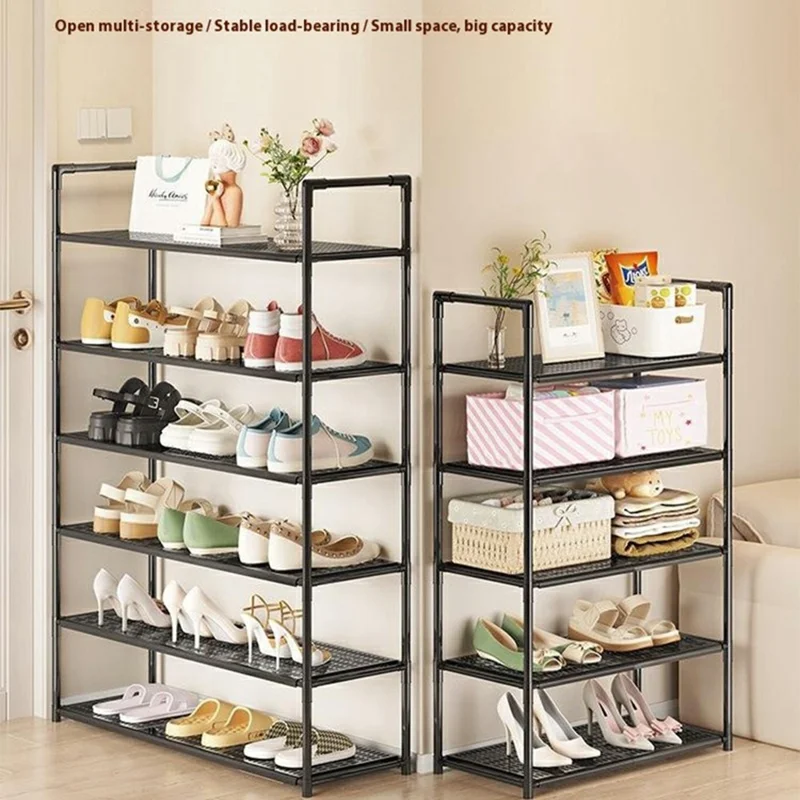 5-Tier Holes Board Shoe Rack Entryway Home Dorm Small Space Shoes Storage Organizer, 45cm Length
