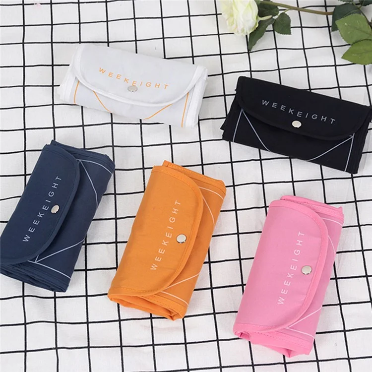 Saco de Compras Portátil de Nylon à Prova D'água Weekeight - Preto