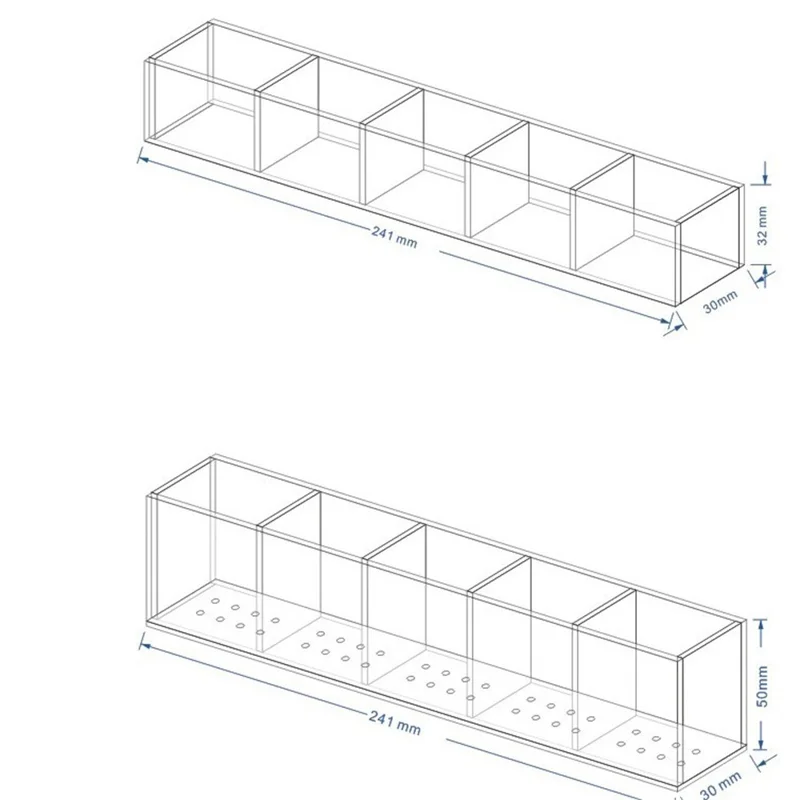 Adjustable Height Acrylic Straw Holder Utensil Organizer Cabinet Wall Mounted Storage Rack for Kitchen - Black