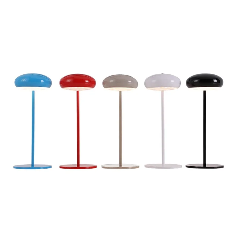 Lámpara de mesa decorativa recargable para bar, restaurante y cafetería, lámpara de ambiente LED de 3 W regulable - Gris