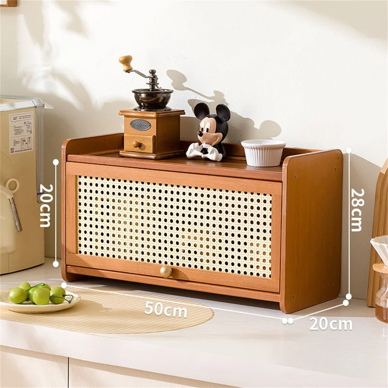 Einzeltür 50cm Schreibtischschrank Tee-Set Ausstellungshalter Organizer für Küchenutensilien / Kosmetika / Tassen - Netto