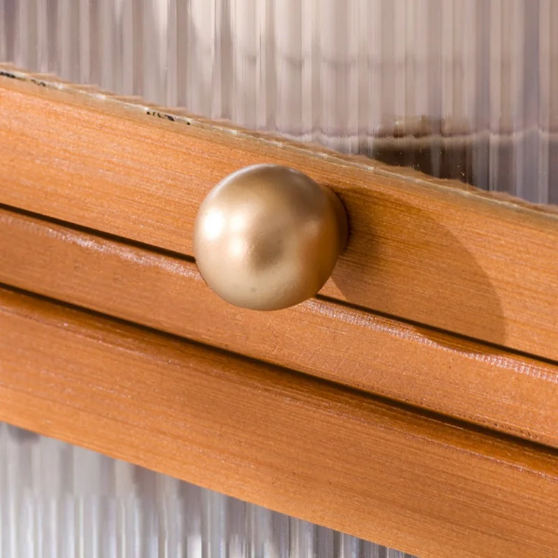 2-Door 35cm Desktop Storage Cabinet Tea Set Display Holder Organizer for Kitchenware / Cosmetics / Cups - Stripe