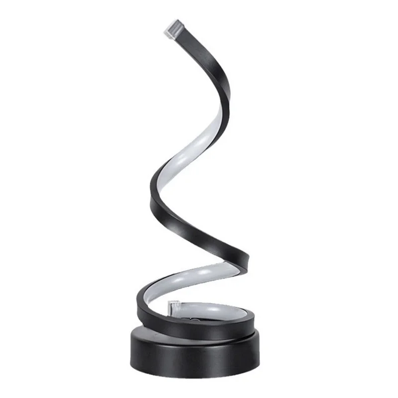 Luz Noturna Espiral de Secretária com Iluminação Ambiente RGB Controlada por USB para Quarto
