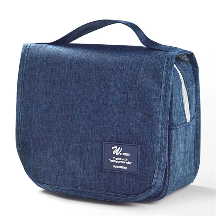 Bolsa de Viaje de Viaje Portátil de Weekeight Bag Multipocket Mesh Mesh Cosmetics Bolsa de Almacenamiento Con Gancho Colgante - Azul Marino