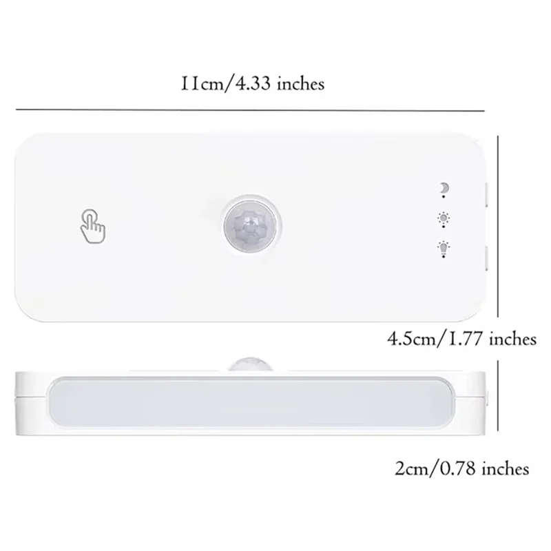 T053 Motion Sensor Night Light USB Rechargeable Side Illumination Human Body Detection Lamp