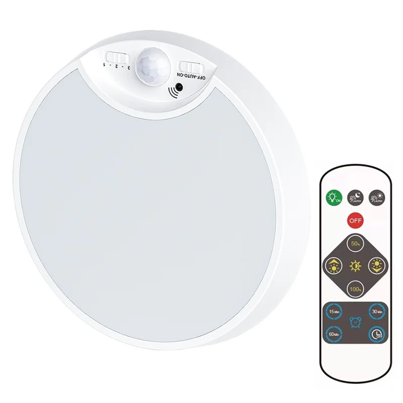T041 LED Motion Sensor Ceiling Light For Hallway Stairway Rechargeable 4500mAh with Remote Control