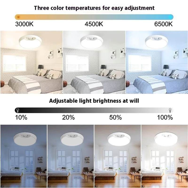 T041 LED Motion Sensor Ceiling Light For Hallway Stairway Rechargeable 4500mAh with Remote Control